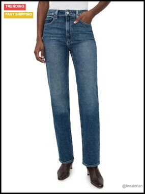 PAIGE Stevie High-Rise Straight Leg Jeans 31" Inseam